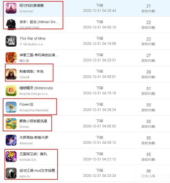 苹果商店国区今日下架4万余款游戏 包括《刺客信条：本色》等