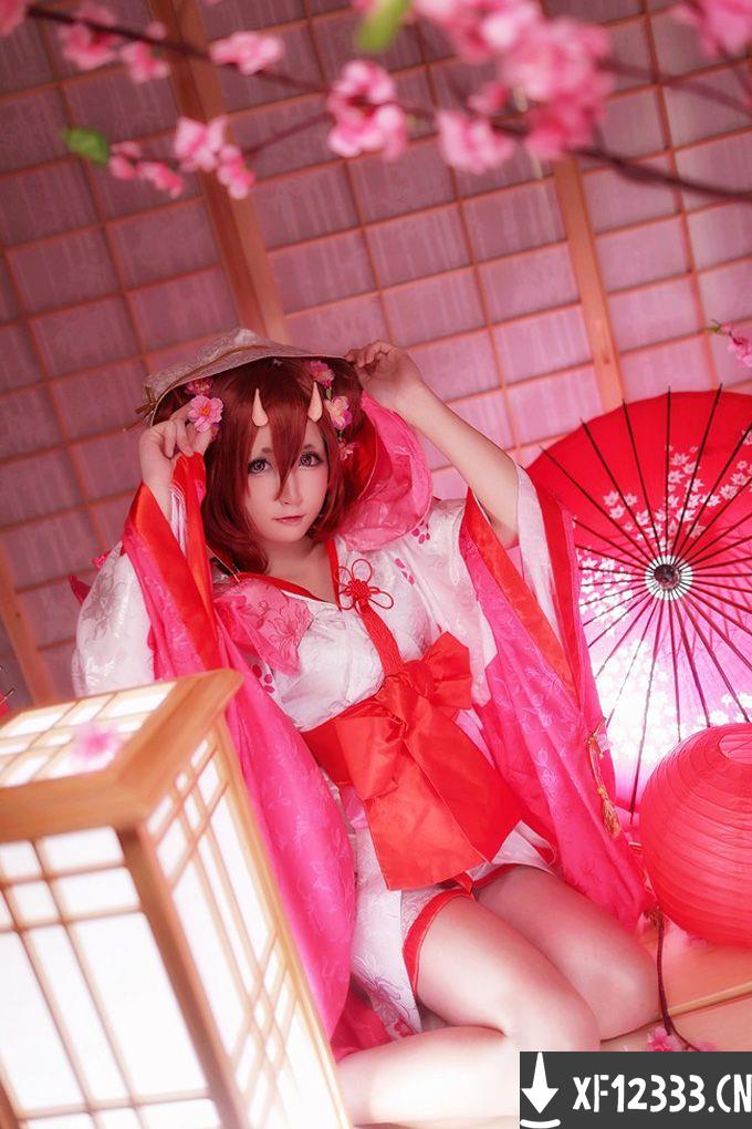 甜美卡哇伊萝莉cos阴阳师樱花妖