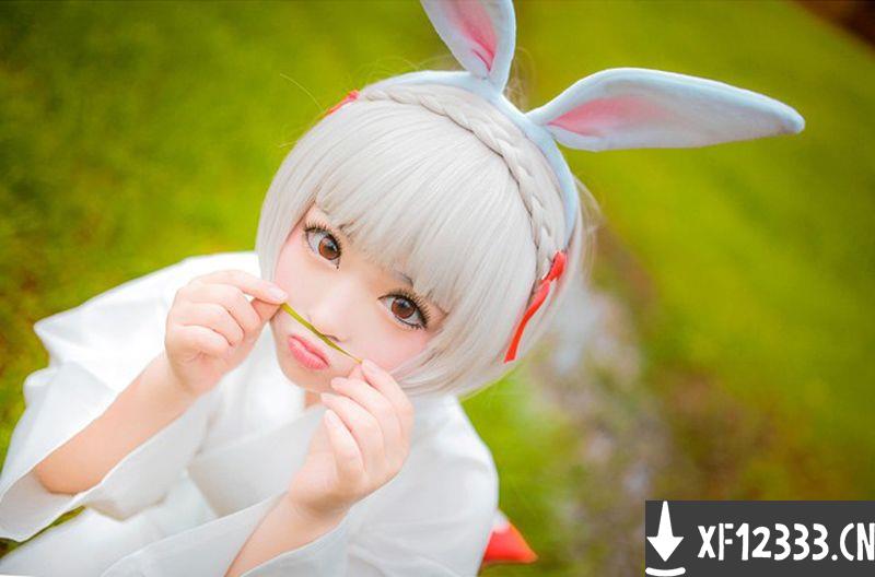 可爱娇小萝莉cos阴阳师山兔萌萌的