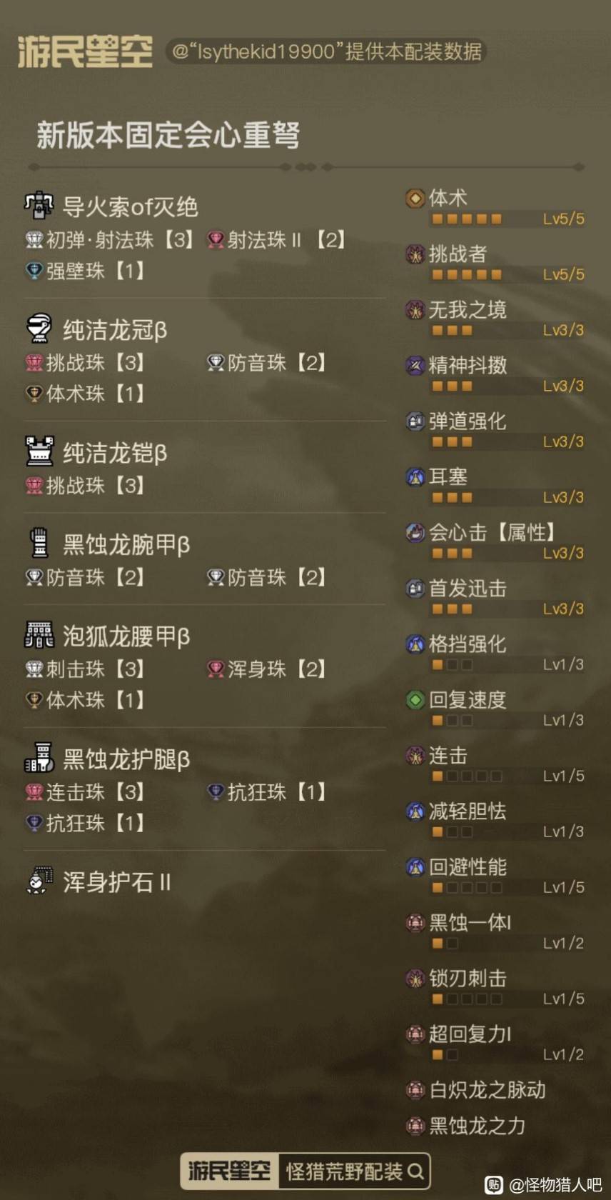 《怪物猎人：荒野》1.01版重弩配装攻略