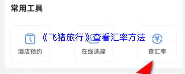 《飞猪旅行》汇率查询技巧大揭秘
