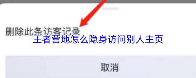 《王者营地》王者营地如何实现隐身访问他人主页的方法