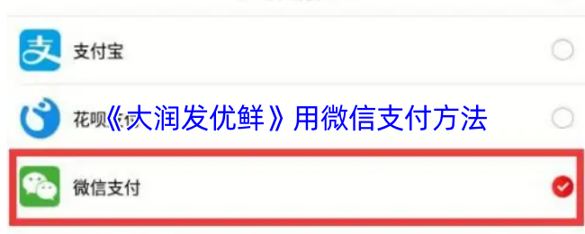 《大润发优鲜》优化微信支付的使用技巧与方法