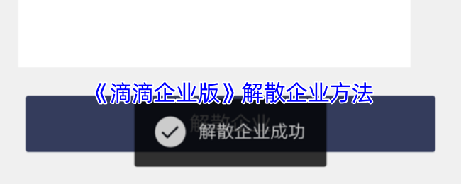 《滴滴企业版》企业解散的有效途径与步骤
