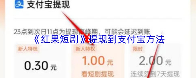 《红果短剧》如何将资金至支付宝